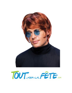 Perruque Elton John roux cuivré