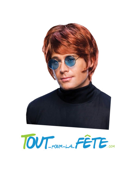 Perruque Elton John roux cuivré