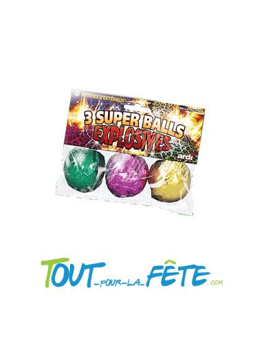 Lot de 3 superballs explosives
