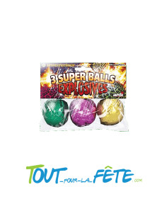 Lot de 3 superballs explosives