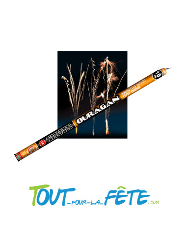 Chandelle romaine ouragan bombette argent 8 coups