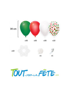 Kit arche de ballon thème Noel ( 100 ballons ) 2