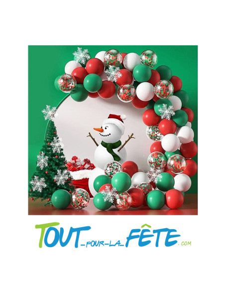 Kit arche de ballon thème Noel ( 100 ballons )