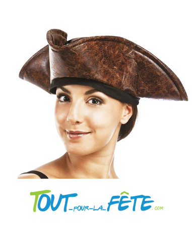 Chapeau pirate effet cuir
