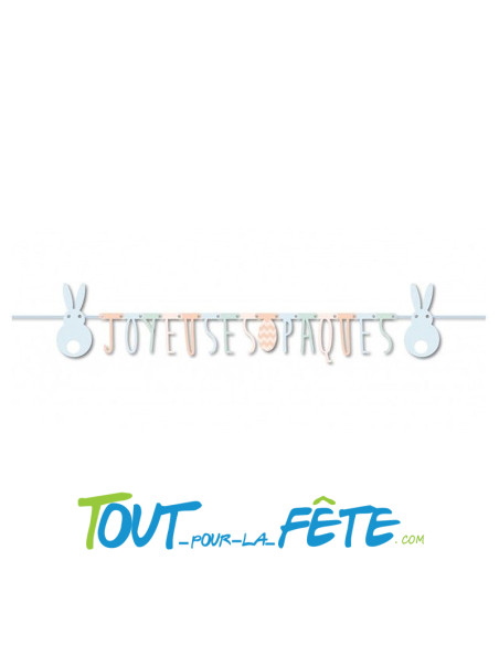 Guirlande joyeuses Pâques multicolore 1.60m