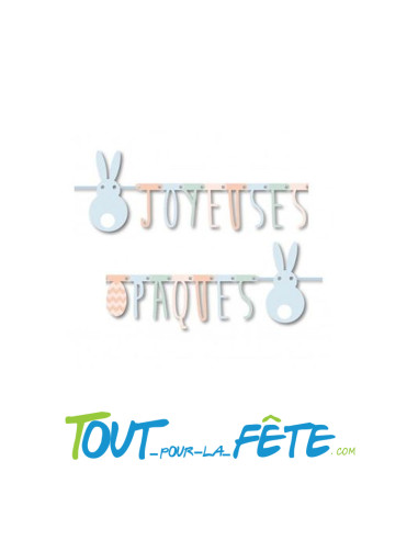 Guirlande joyeuses Pâques multicolore 1.60m