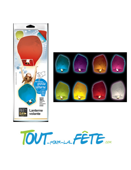 Lanterne celeste de couleur ( bleu - vert - jaune - rose - rouge - violet - orange ) modèle aléatoire