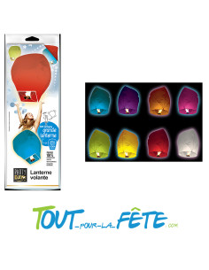 Lanterne celeste de couleur ( bleu - vert - jaune - rose - rouge - violet - orange ) modèle aléatoire 2