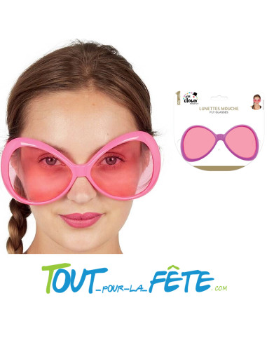 Lunette mouche rose