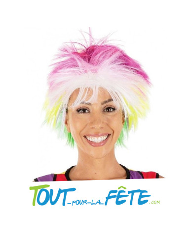 Perruque multicolore