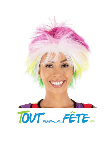 Perruque multicolore