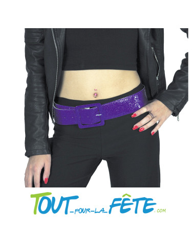 Ceinture disco violette brillante