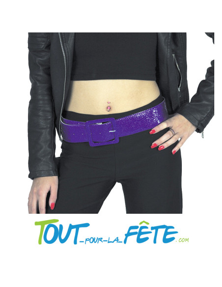 Ceinture disco violette brillante