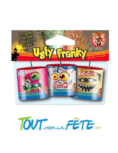 Lot de 3 artifices ugly freaky ( argent - crépitant - or )