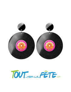 Boucles d'oreilles vinyle disco