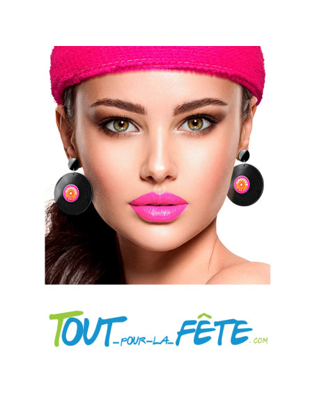 Boucles d'oreilles vinyle disco