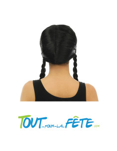 Perruque avec tresse noir 2