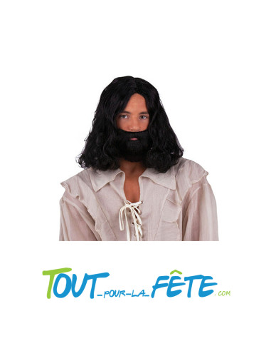 Perruque et barbe mousquetaire / Jesus