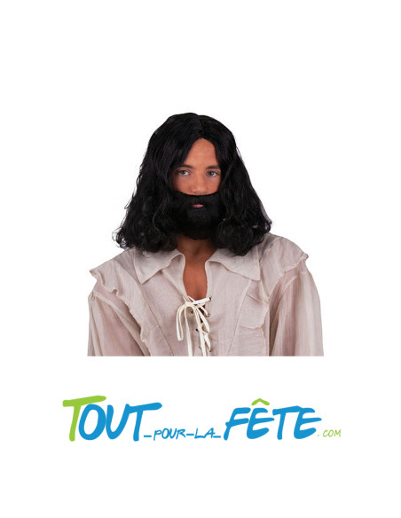 Perruque et barbe mousquetaire / Jesus