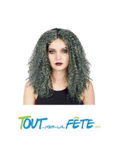 Perruque sorcière verte