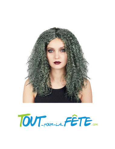 Perruque sorcière verte