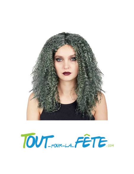 Perruque sorcière verte