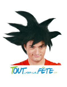 Perruque Son Goku noir Dragon Ball Z taille adulte