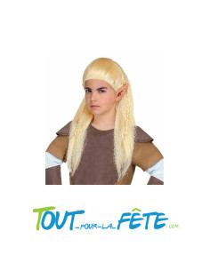 Perruque d'elfe legolas blond taille enfant 2