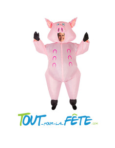 Costume auto gonflable cochon hilarant et démesuré !