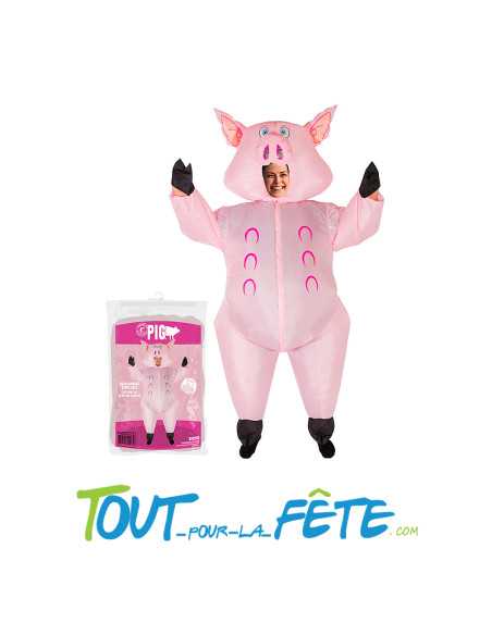 Costume auto gonflable cochon hilarant et démesuré !