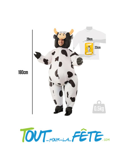 Costume auto gonflable vache hilarant et démesuré !
