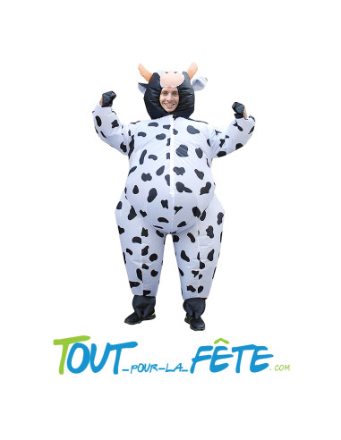 Costume auto gonflable vache hilarant et démesuré !