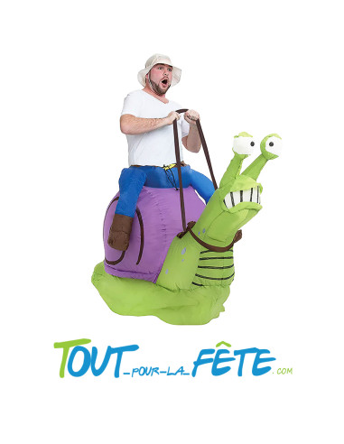 Costume auto gonflable monture escargot hilarant et démesuré !