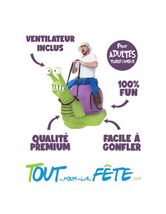 Costume auto gonflable monture escargot hilarant et démesuré ! 2