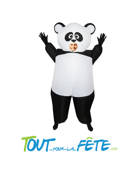 Costume auto gonflable panda hilarant et démesuré !