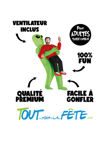 Costume auto gonflable alien hilarant et démesuré !