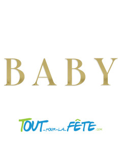 Stickers BABY doré 15cm ( contient 4 lettres )