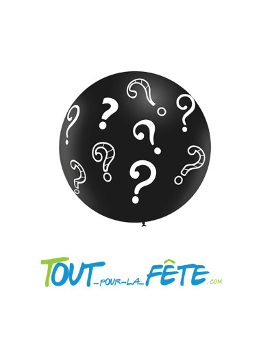 Ballon en latex reveal gender 90cm points d'interrogations