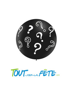 Ballon en latex reveal gender 90cm points d'interrogations