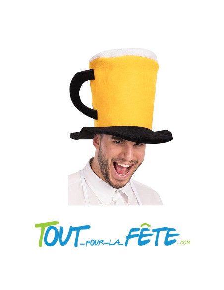 Chapeau chope de bière avec mousse