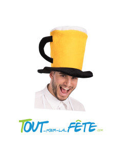 Chapeau chope de bière avec mousse 2