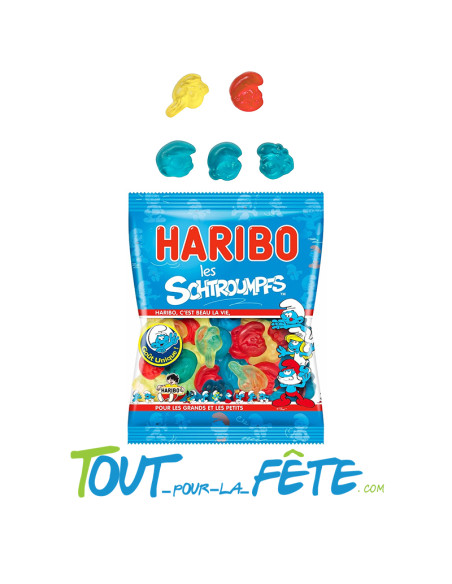 Mini sachet Haribo les schtroumpfs 40g