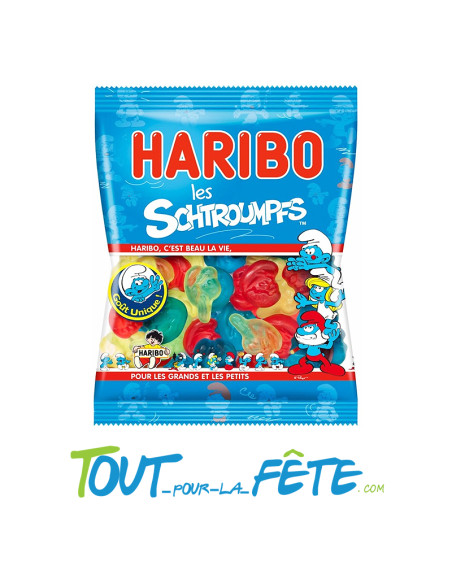 Mini sachet Haribo les schtroumpfs 40g