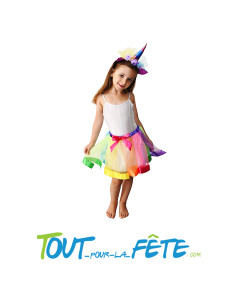 Costume licorne - enfant - arc en ciel