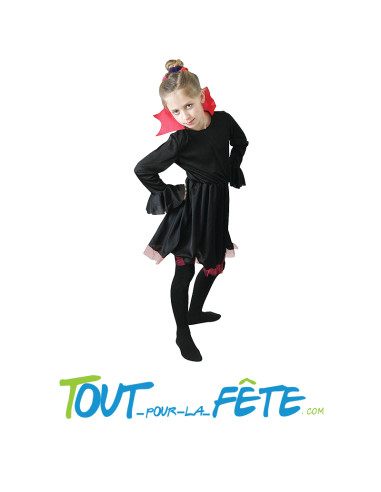 Déguisement de vampiresse ( robe avec col haut ) taille enfant