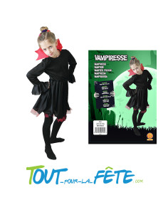 Déguisement de vampiresse ( robe avec col haut ) taille enfant 2