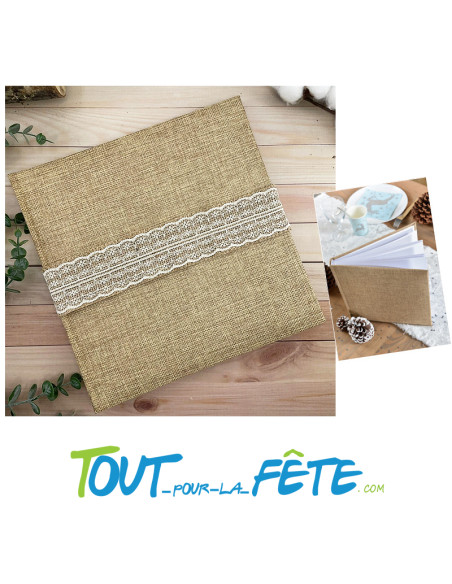 Livre D'Or Jute 25 pages