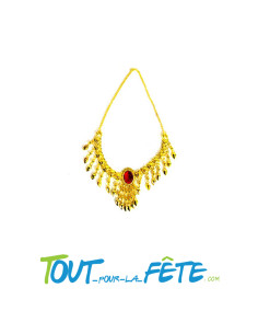 Collier égyptien doré avec rubis