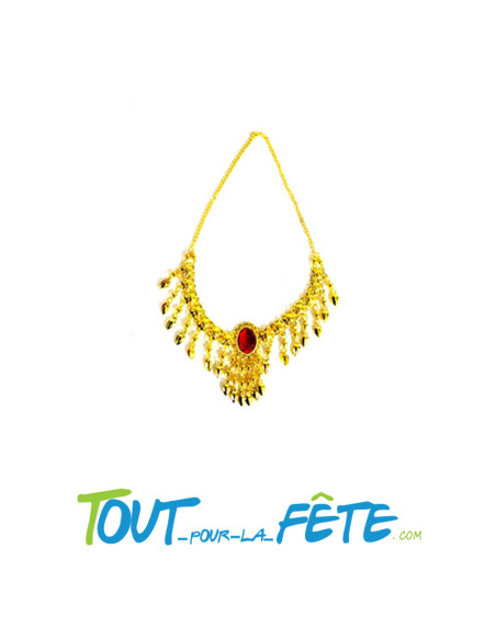 Collier égyptien doré avec rubis