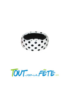 Bracelet a pois blanc et noir